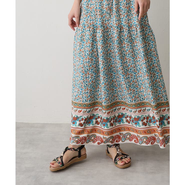 【25年春夏新作】フラワーモチーフ ビジュー リゾートサンダル | DEMETER | 詳細画像5 