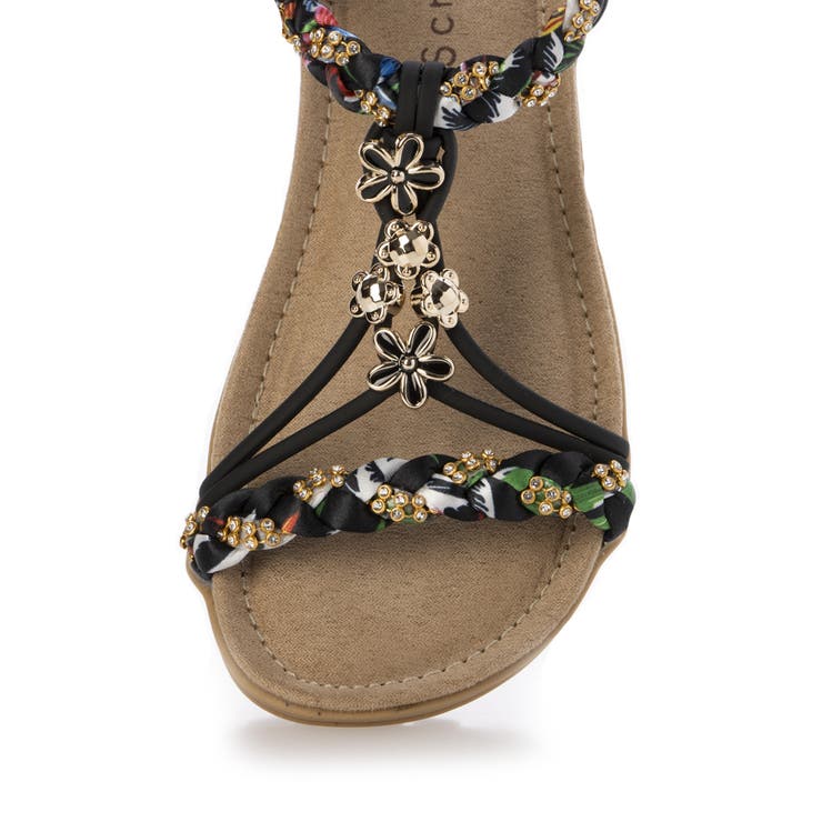 【25年春夏新作】フラワーモチーフ ビジュー リゾートサンダル | DEMETER | 詳細画像77 