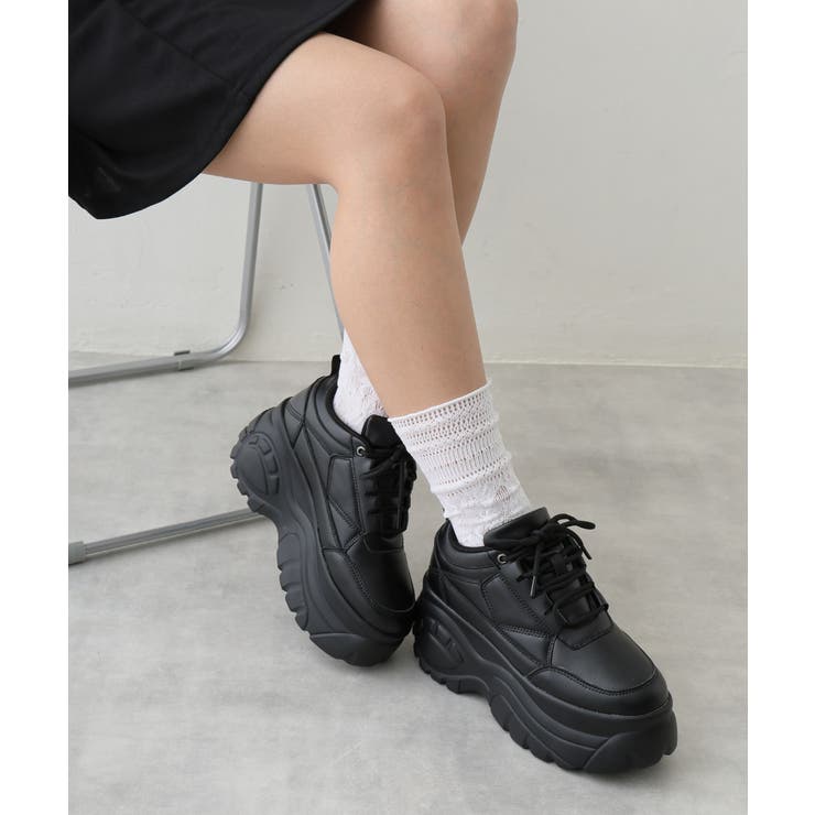 【25年春夏新作】軽量 厚底ソール レースアップ スニーカー | DEMETER | 詳細画像44 