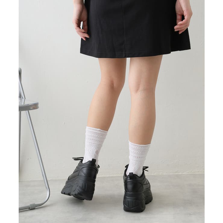 【25年春夏新作】軽量 厚底ソール レースアップ スニーカー | DEMETER | 詳細画像49 