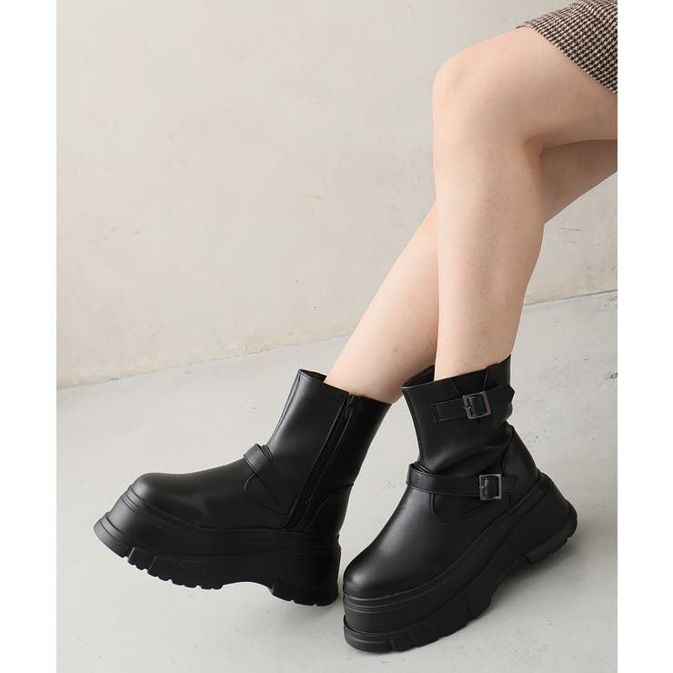 【25年秋冬新作】厚底 プラットフォーム デザインソール エンジニアブーツ | DEMETER | 詳細画像12 