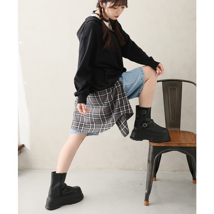 【25年秋冬新作】厚底 プラットフォーム デザインソール エンジニアブーツ | DEMETER | 詳細画像20 