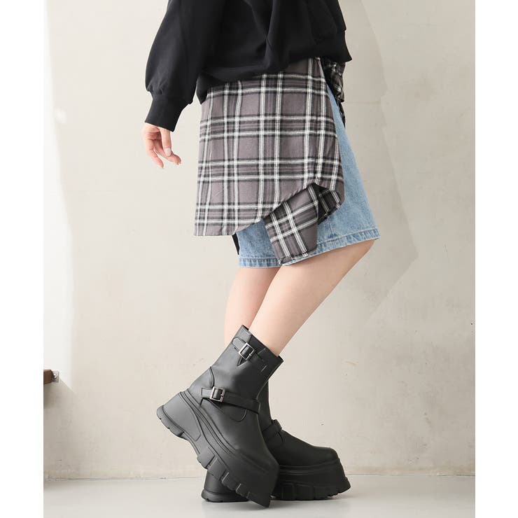 【25年秋冬新作】厚底 プラットフォーム デザインソール エンジニアブーツ | DEMETER | 詳細画像23 