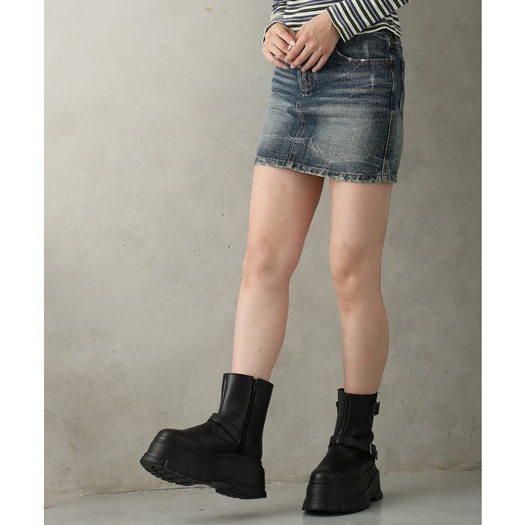 【25年秋冬新作】厚底 プラットフォーム デザインソール エンジニアブーツ | DEMETER | 詳細画像36 