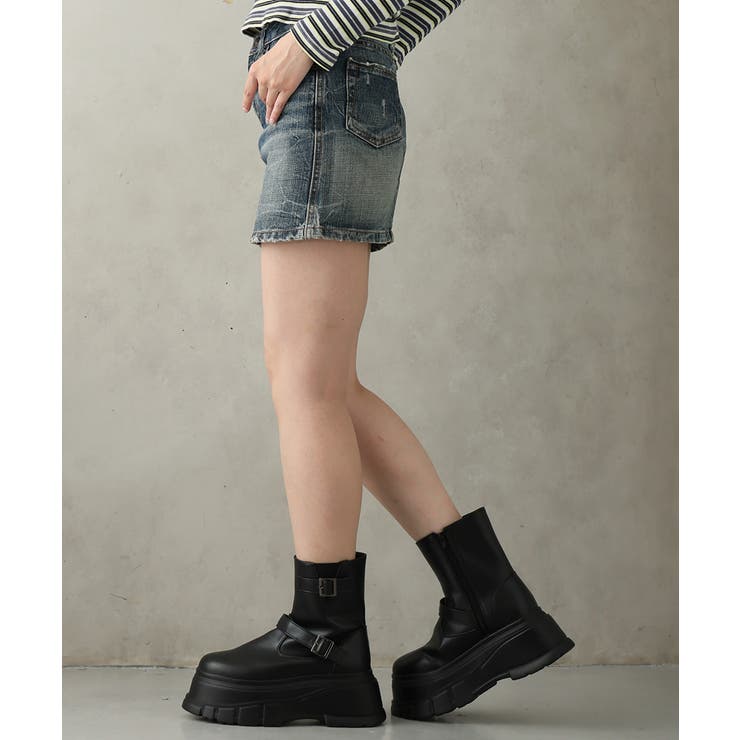 【25年秋冬新作】厚底 プラットフォーム デザインソール エンジニアブーツ | DEMETER | 詳細画像37 