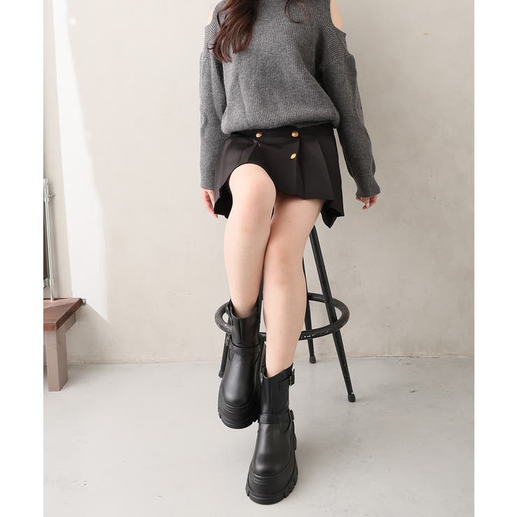 【25年秋冬新作】厚底 プラットフォーム デザインソール エンジニアブーツ | DEMETER | 詳細画像5 