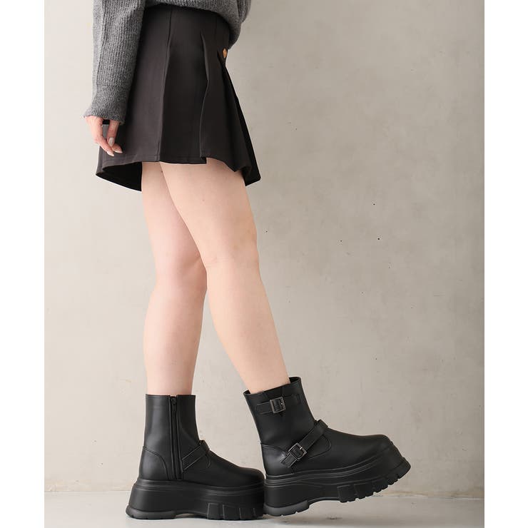 【25年秋冬新作】厚底 プラットフォーム デザインソール エンジニアブーツ | DEMETER | 詳細画像7 