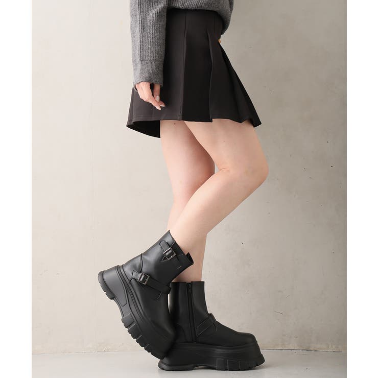 【25年秋冬新作】厚底 プラットフォーム デザインソール エンジニアブーツ | DEMETER | 詳細画像8 