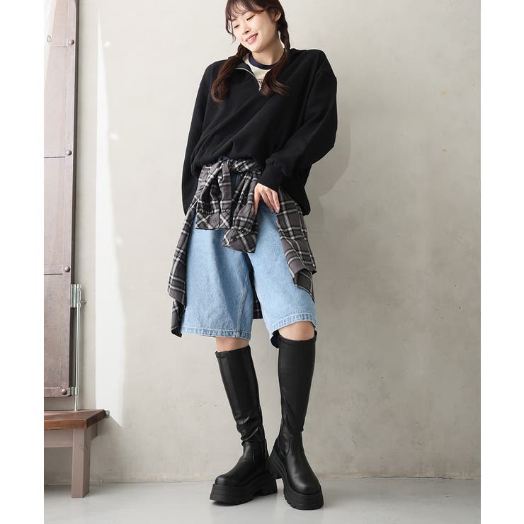 【25年秋冬新作】厚底 トリプルソール ストレッチ ロングブーツ | DEMETER | 詳細画像18 