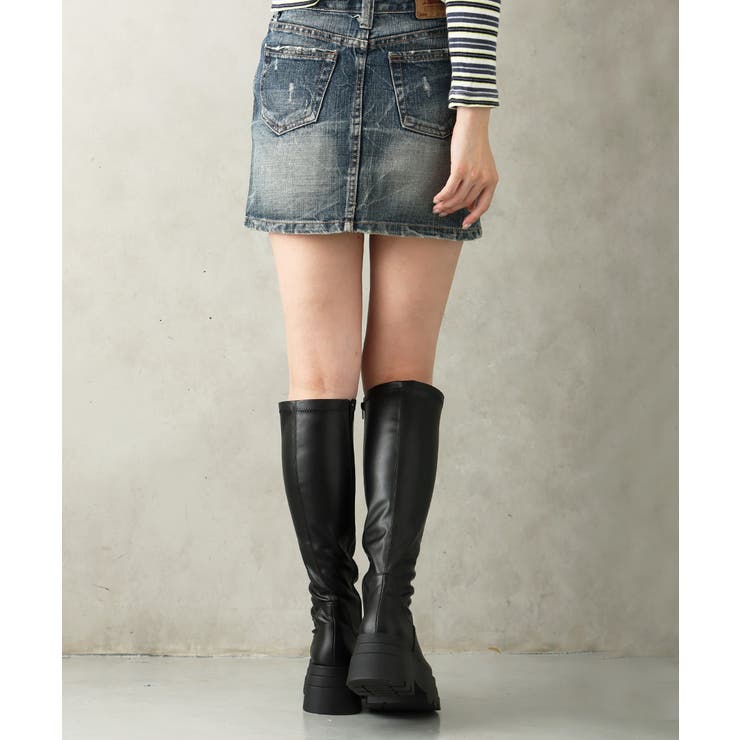 【25年秋冬新作】厚底 トリプルソール ストレッチ ロングブーツ | DEMETER | 詳細画像24 