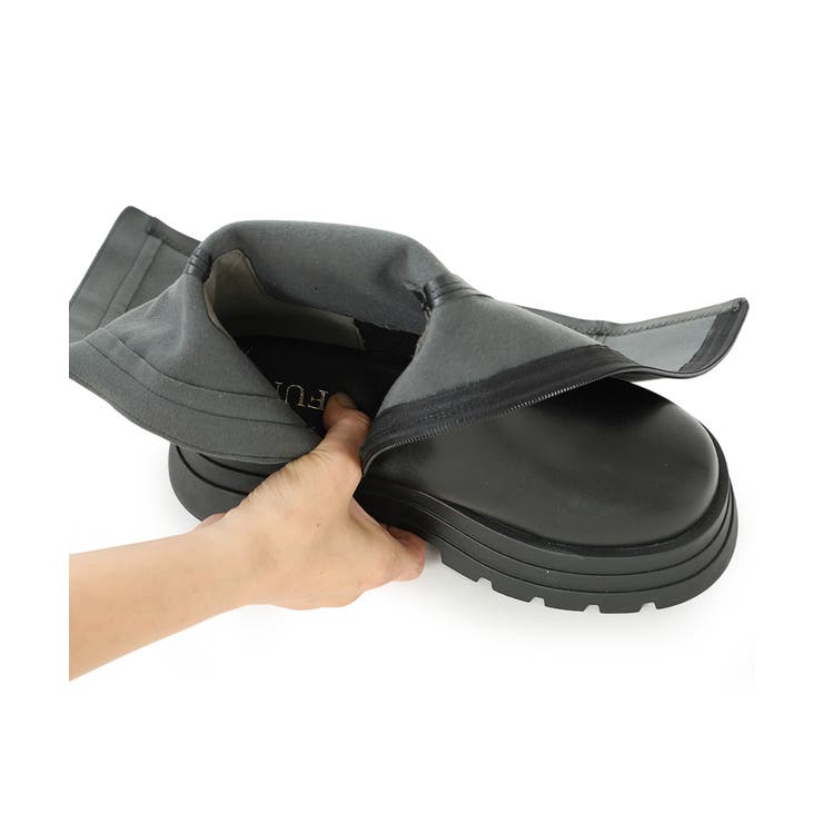 【25年秋冬新作】厚底 トリプルソール ストレッチ ロングブーツ | DEMETER | 詳細画像48 