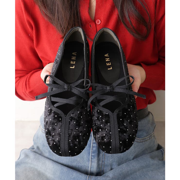 【25年秋冬新作】レースアップリボン フラット バレエパンプス | DEMETER | 詳細画像15 