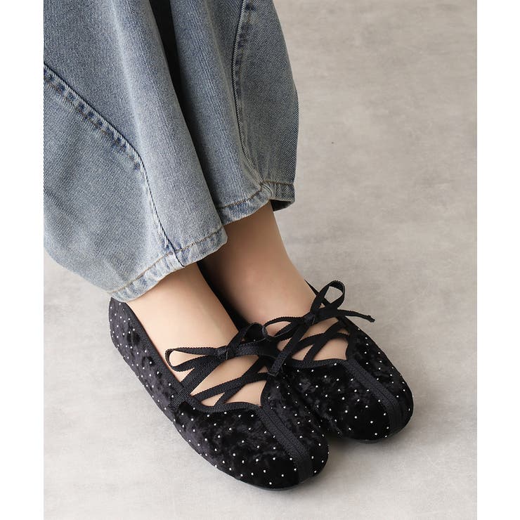 【25年秋冬新作】レースアップリボン フラット バレエパンプス | DEMETER | 詳細画像16 