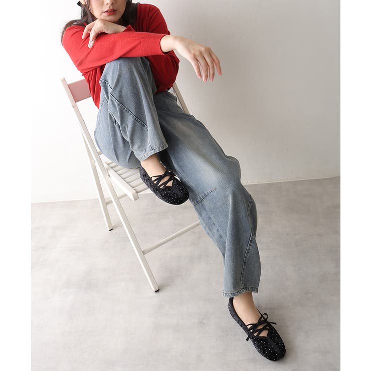 【25年秋冬新作】レースアップリボン フラット バレエパンプス | DEMETER | 詳細画像17 