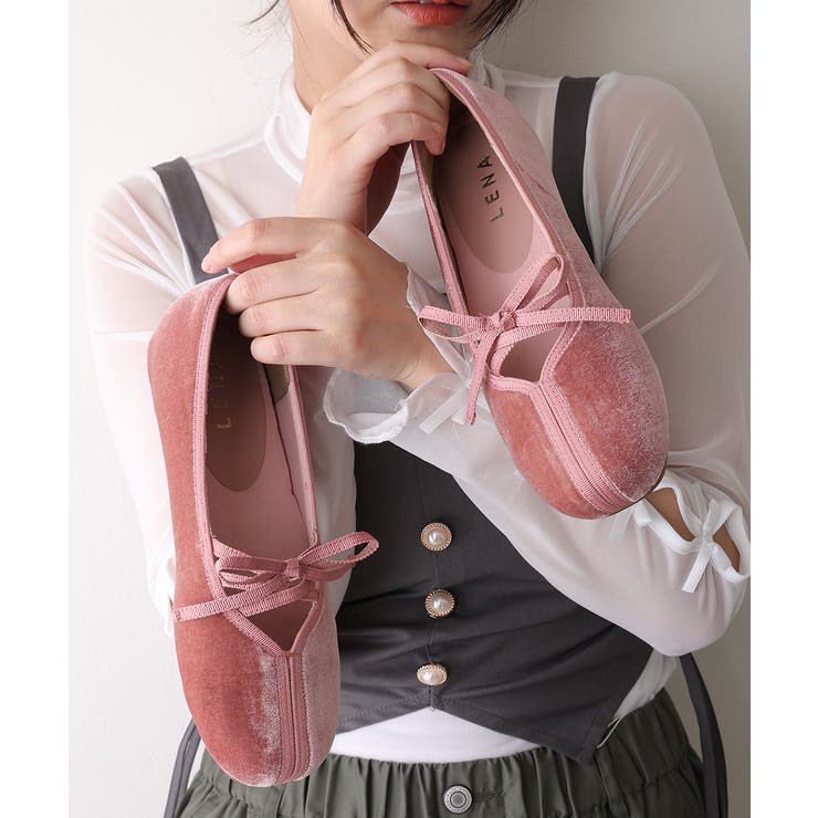 【25年秋冬新作】レースアップリボン フラット バレエパンプス | DEMETER | 詳細画像29 