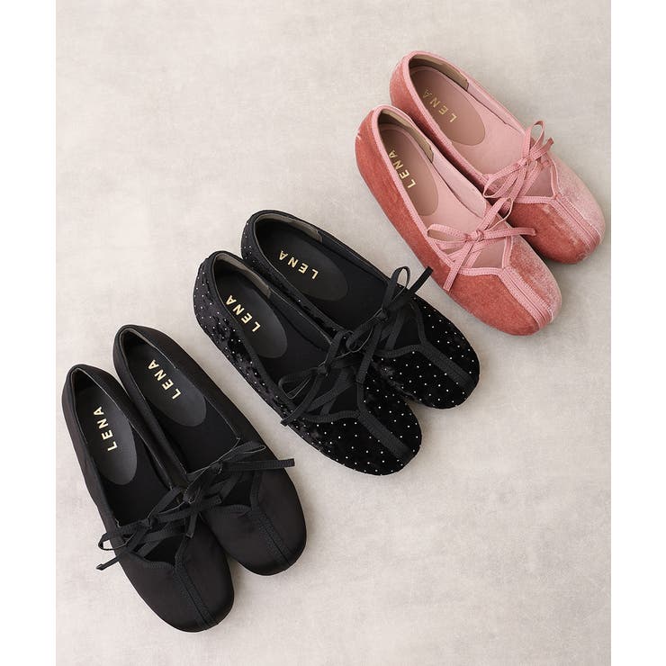 【25年秋冬新作】レースアップリボン フラット バレエパンプス | DEMETER | 詳細画像3 