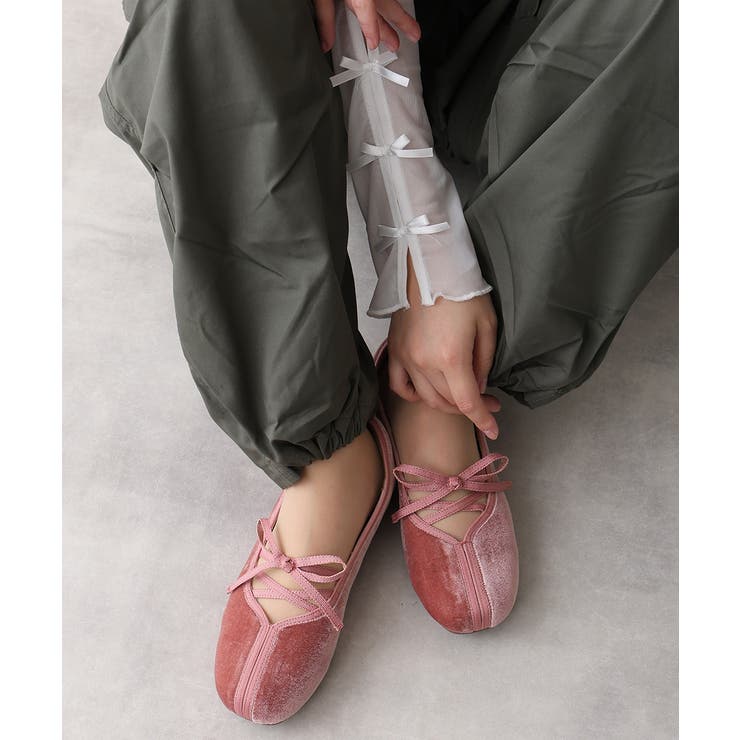 【25年秋冬新作】レースアップリボン フラット バレエパンプス | DEMETER | 詳細画像30 
