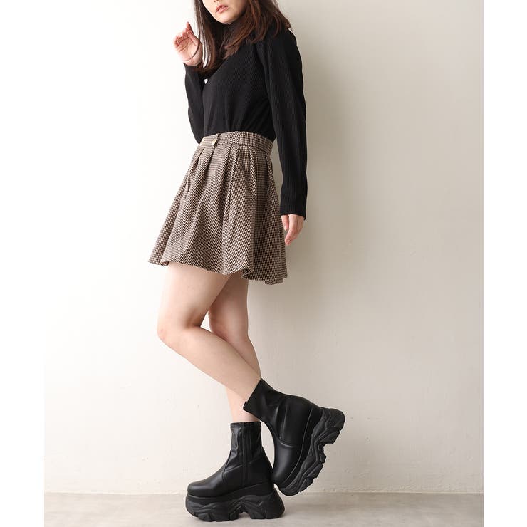 【25年秋冬新作】厚底 ボリュームソール ストレッチ ショートブーツ | DEMETER | 詳細画像11 