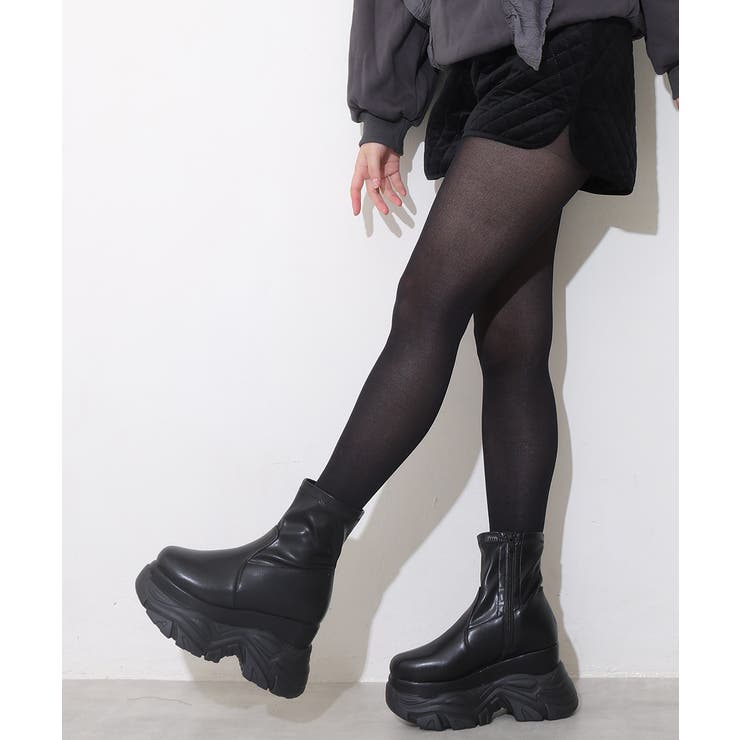 【25年秋冬新作】厚底 ボリュームソール ストレッチ ショートブーツ | DEMETER | 詳細画像15 