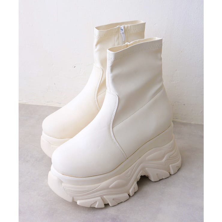 【25年秋冬新作】厚底 ボリュームソール ストレッチ ショートブーツ | DEMETER | 詳細画像18 