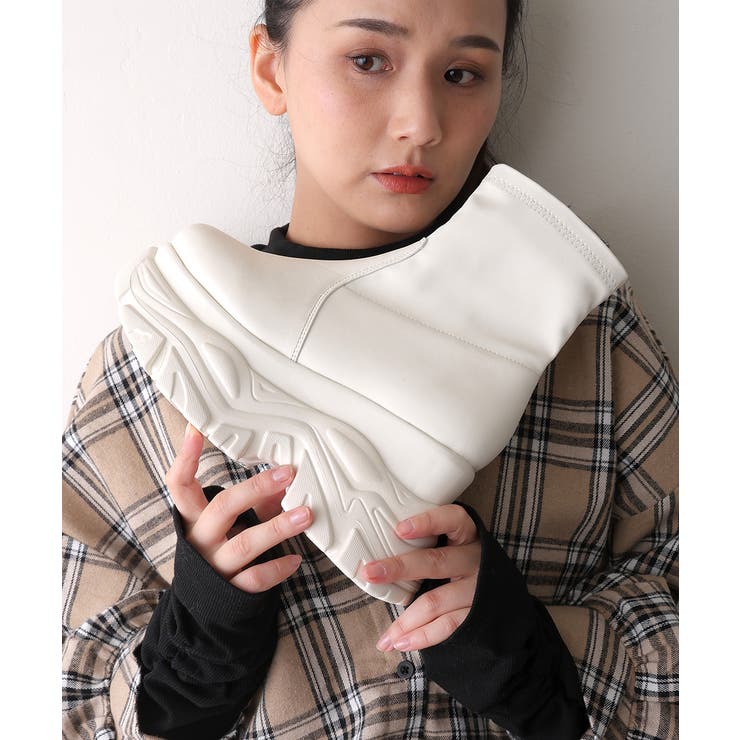 【25年秋冬新作】厚底 ボリュームソール ストレッチ ショートブーツ | DEMETER | 詳細画像19 