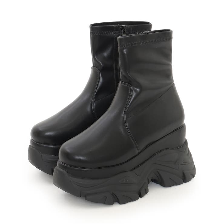 【25年秋冬新作】厚底 ボリュームソール ストレッチ ショートブーツ | DEMETER | 詳細画像25 