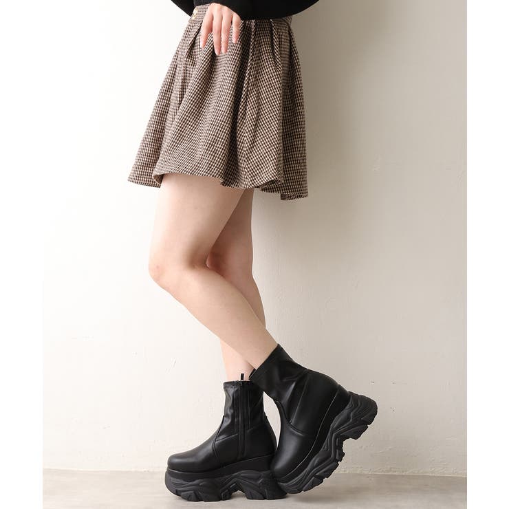 【25年秋冬新作】厚底 ボリュームソール ストレッチ ショートブーツ | DEMETER | 詳細画像9 