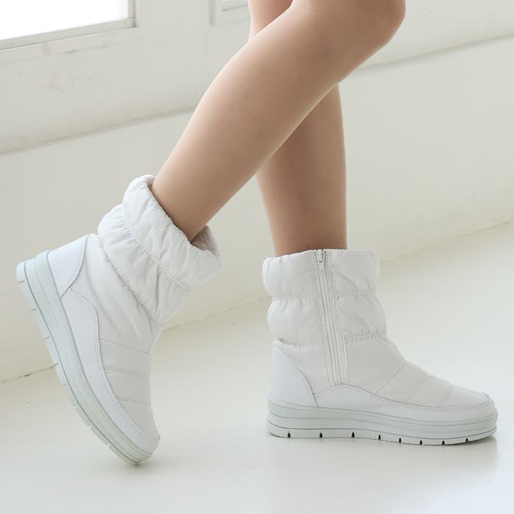 ホワイト | 【24年秋冬再販】撥水・防水仕様 スノーブーツ ダウンブーツ | DEMETER