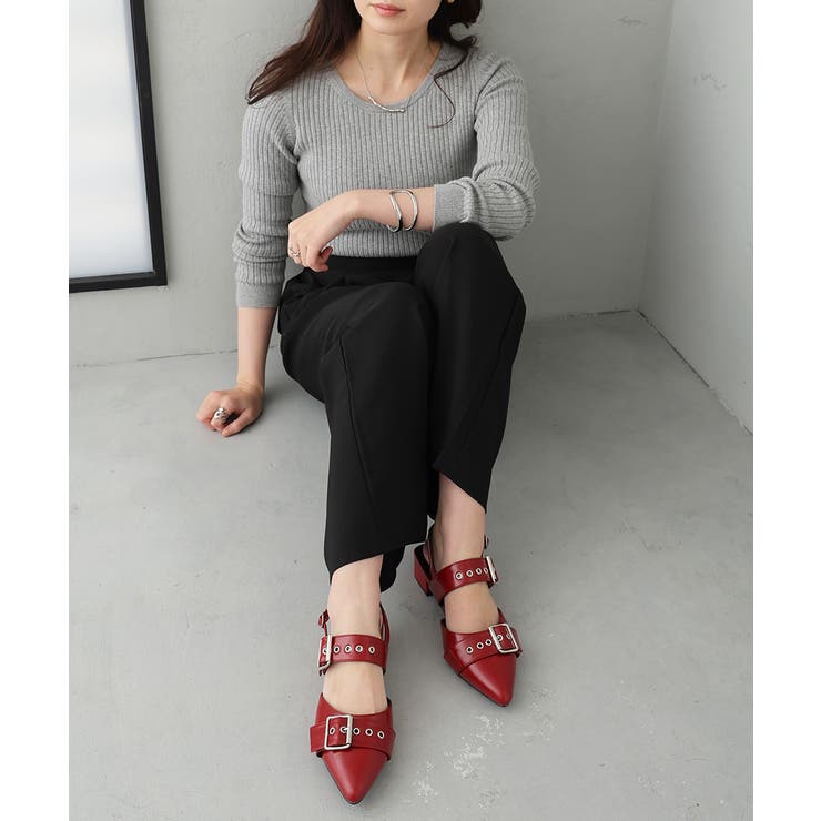 【26年春夏再販】ポインテッドトゥ バックルベルト ストラップパンプス | DEMETER | 詳細画像28 