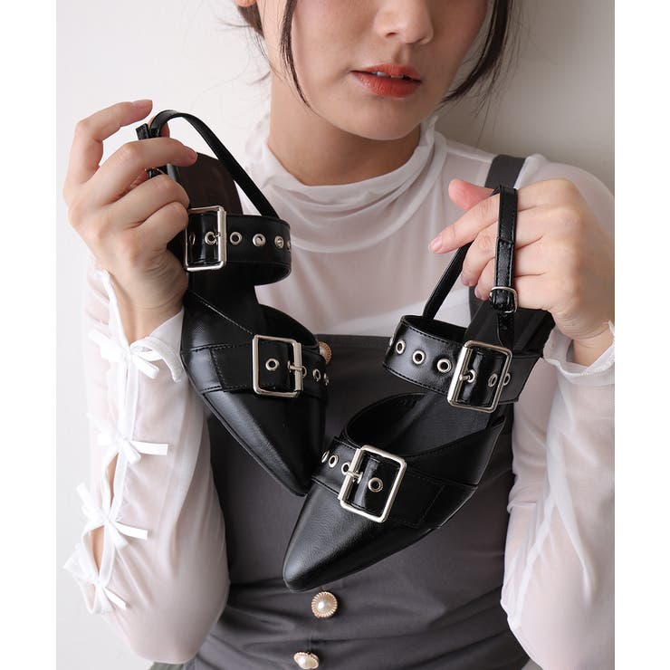 【26年春夏再販】ポインテッドトゥ バックルベルト ストラップパンプス | DEMETER | 詳細画像61 