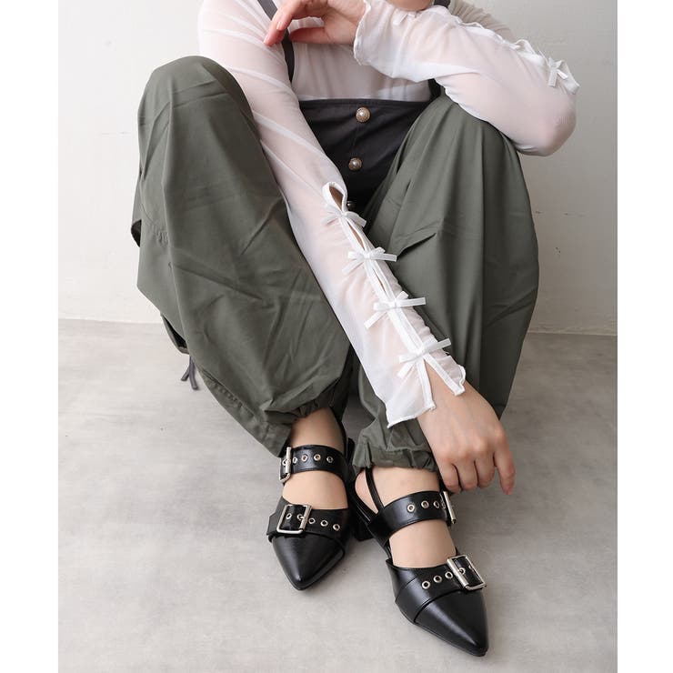 【26年春夏再販】ポインテッドトゥ バックルベルト ストラップパンプス | DEMETER | 詳細画像62 