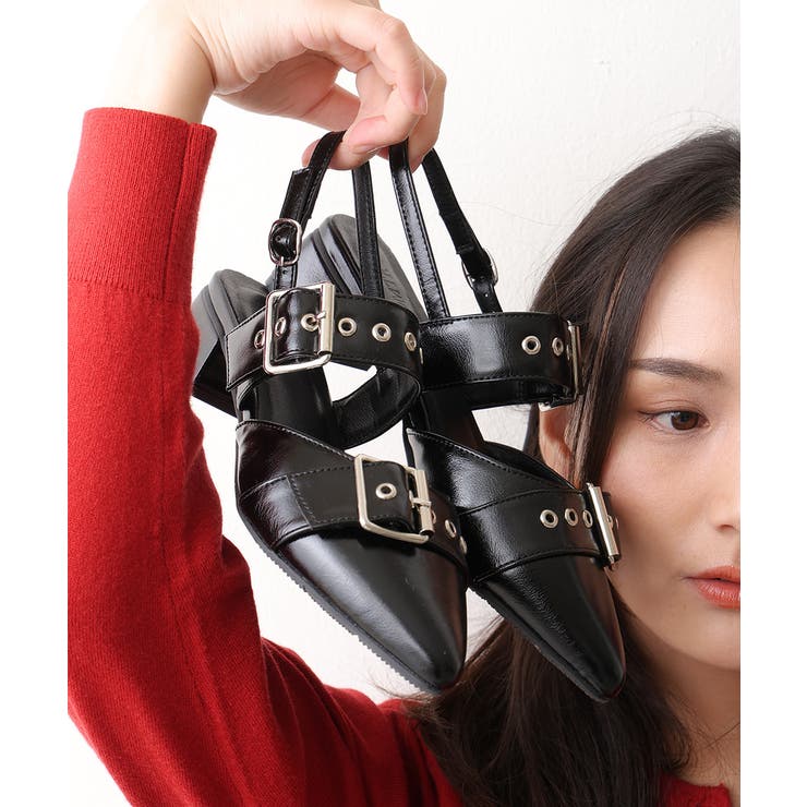 【26年春夏再販】ポインテッドトゥ バックルベルト ストラップパンプス | DEMETER | 詳細画像67 