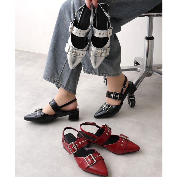 【26年春夏再販】ポインテッドトゥ バックルベルト ストラップパンプス | DEMETER | 詳細画像73 