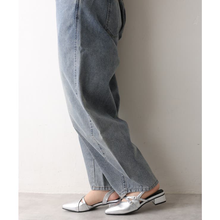 【25年秋冬新作】ポインテッドトゥ クロスデザイン ストラップパンプス | DEMETER | 詳細画像17 