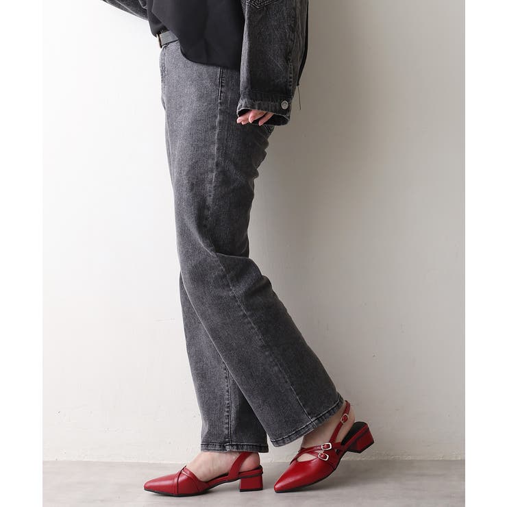 【25年秋冬新作】ポインテッドトゥ クロスデザイン ストラップパンプス | DEMETER | 詳細画像27 