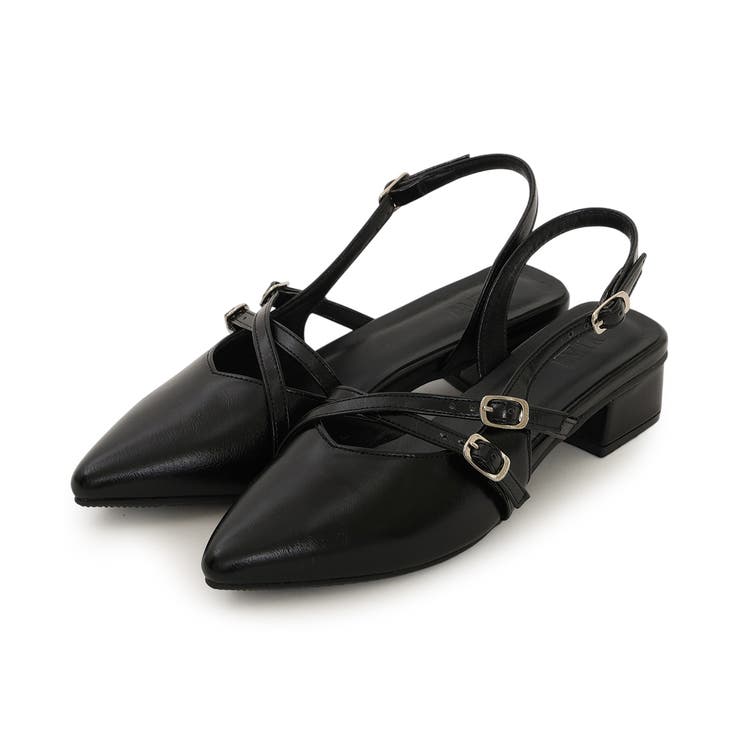 【25年秋冬新作】ポインテッドトゥ クロスデザイン ストラップパンプス | DEMETER | 詳細画像39 