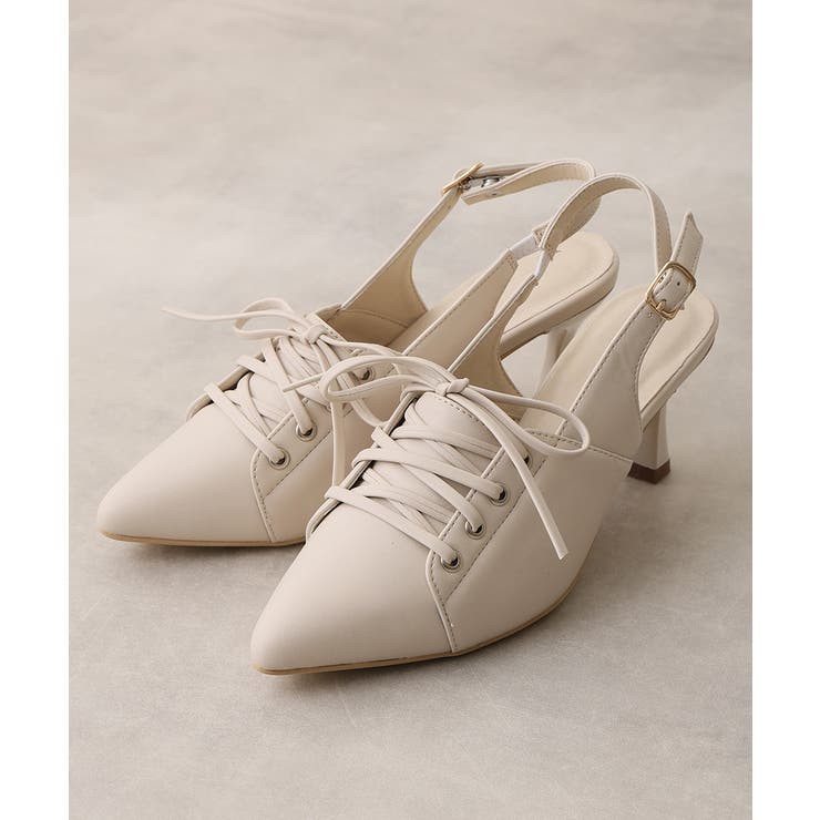 【26年春夏新作】ポインテッドトゥ レースアップ バックストラップ パンプス | DEMETER | 詳細画像19 