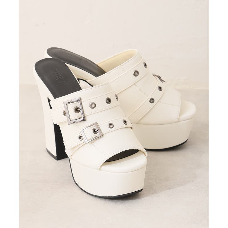 【26年春夏新作】厚底太ヒール オープントゥ バックルダブルベルト | DEMETER | 詳細画像11 