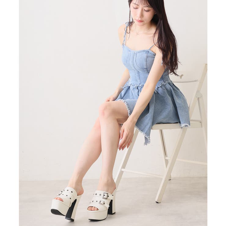 【26年春夏新作】厚底太ヒール オープントゥ バックルダブルベルト | DEMETER | 詳細画像19 