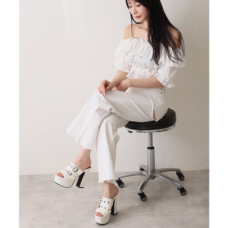 【26年春夏新作】厚底太ヒール オープントゥ バックルダブルベルト | DEMETER | 詳細画像26 