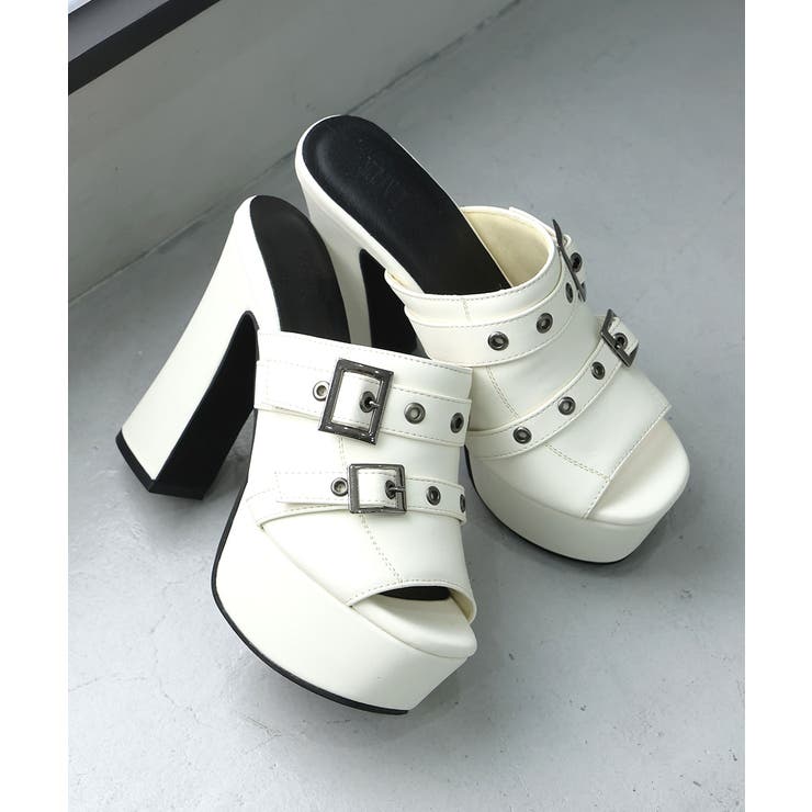 【26年春夏新作】厚底太ヒール オープントゥ バックルダブルベルト | DEMETER | 詳細画像47 