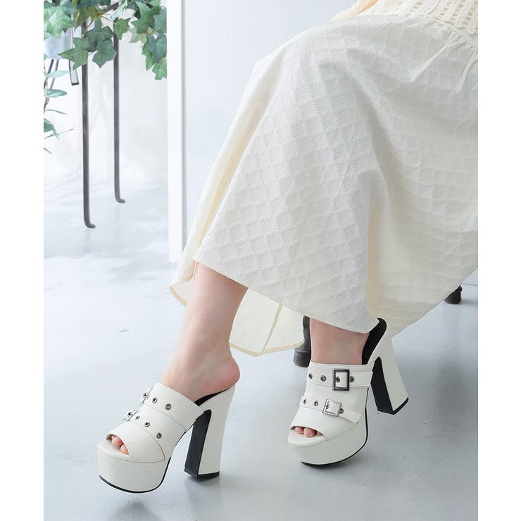 【26年春夏新作】厚底太ヒール オープントゥ バックルダブルベルト | DEMETER | 詳細画像48 