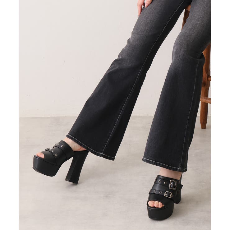 【26年春夏新作】厚底太ヒール オープントゥ バックルダブルベルト | DEMETER | 詳細画像5 