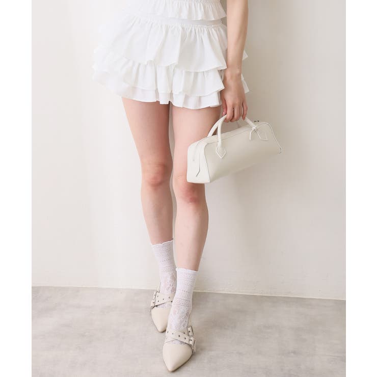 【26年春夏新作】ポインテッドトゥ クロスベルト バックストラップ パンプス | DEMETER | 詳細画像21 