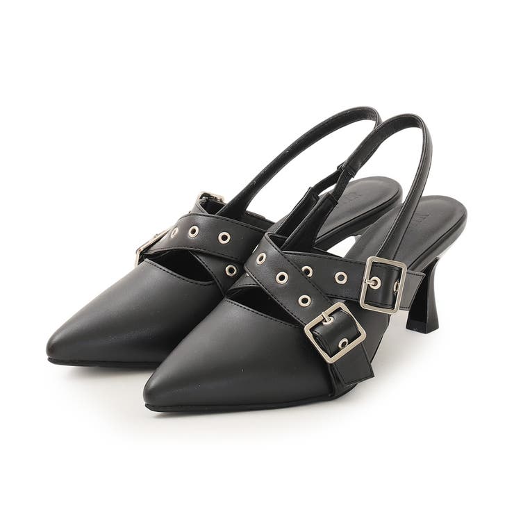 【26年春夏新作】ポインテッドトゥ クロスベルト バックストラップ パンプス | DEMETER | 詳細画像32 