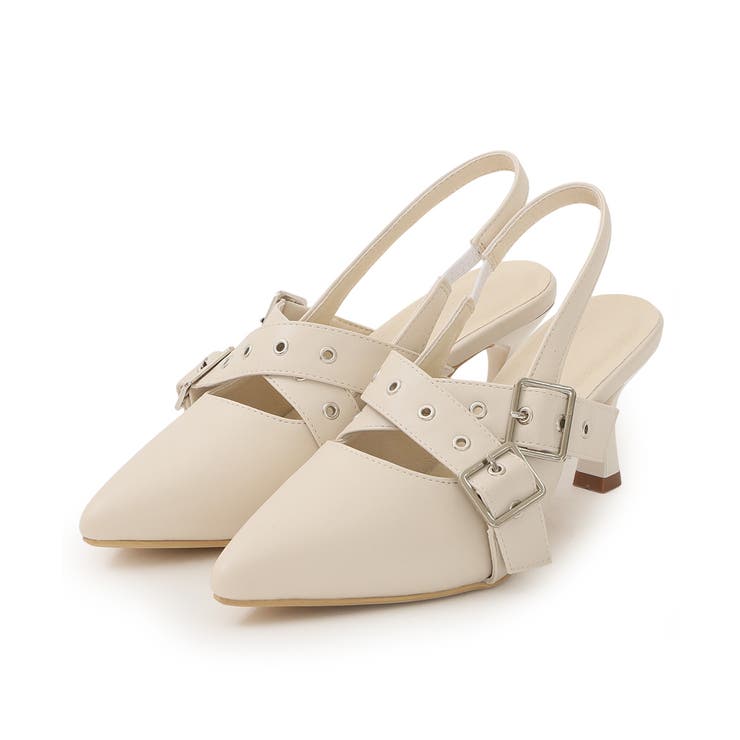 【26年春夏新作】ポインテッドトゥ クロスベルト バックストラップ パンプス | DEMETER | 詳細画像33 