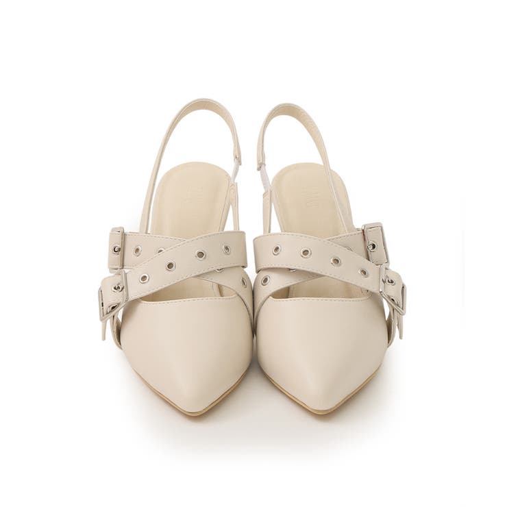 【26年春夏新作】ポインテッドトゥ クロスベルト バックストラップ パンプス | DEMETER | 詳細画像34 