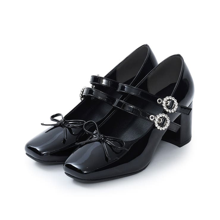 【26年春夏新作】スクエアトゥ ビジューバックル リボンパンプス | DEMETER | 詳細画像17 