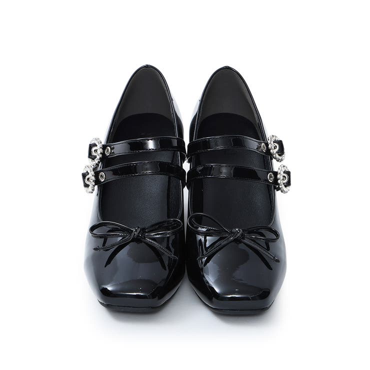 【26年春夏新作】スクエアトゥ ビジューバックル リボンパンプス | DEMETER | 詳細画像18 