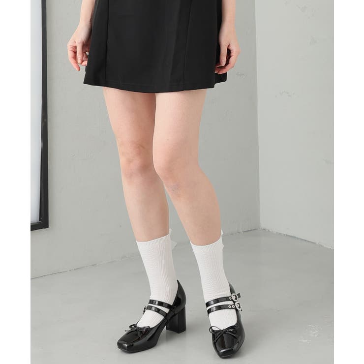 【26年春夏新作】スクエアトゥ ビジューバックル リボンパンプス | DEMETER | 詳細画像6 